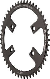 Wolf Tooth Shimano 110 Asymmetric BCD Chainring - 50t 110 Asymmetric BCD 4-Bolt Drop-Stop B For Shimano Cranks BLK