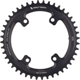 Wolf Tooth Shimano 110 Asymmetric BCD Chainring - 44t 110 Asymmetric BCD 4-Bolt Drop-Stop ST For Shimano GRX Cranks BLK