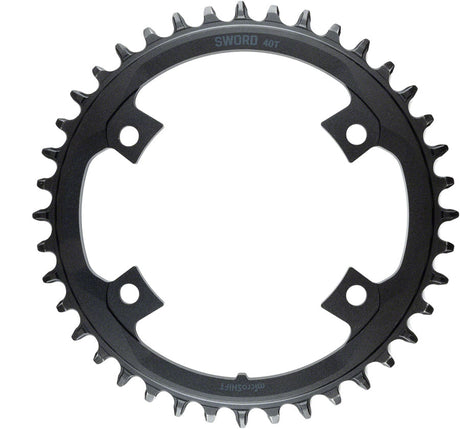 microSHIFT Sword Chainring - 40t 110 Asym BCD For 1x 9/10-Speed Black