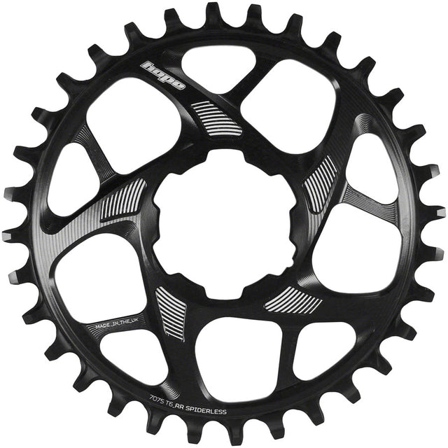 Hope Spiderless Retainer Chainring - 30t Hope Direct Mount R22 Black