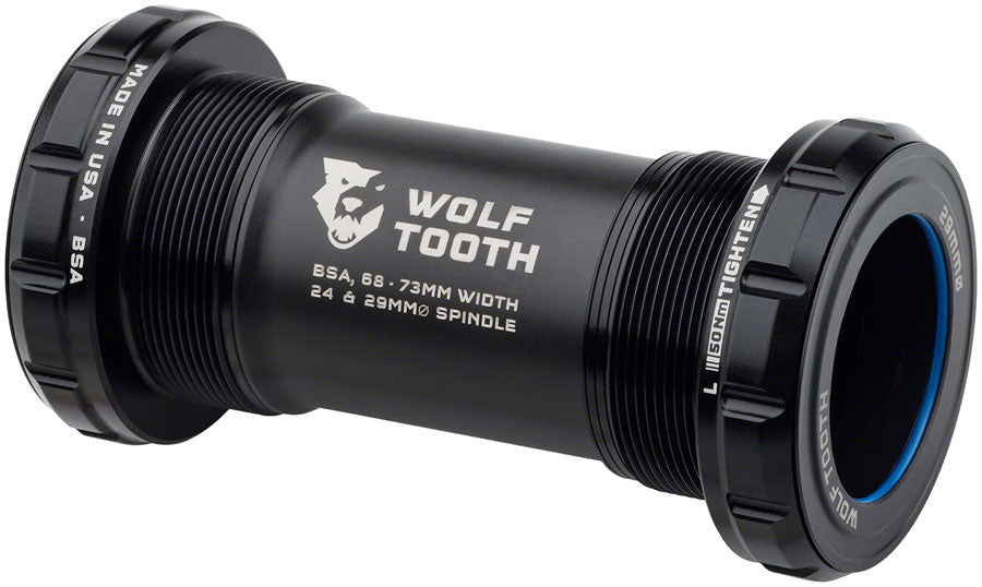 Wolf Tooth Bottom Bracket - English (BSA) 68/73mm For 29mm Spindle Black