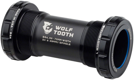Wolf Tooth Bottom Bracket - English (BSA) 68/73mm For 29mm Spindle Black