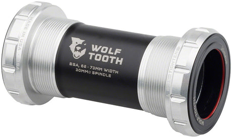 Wolf Tooth Bottom Bracket - English BSA 68/73mm For 30mm Spindle Raw Silver