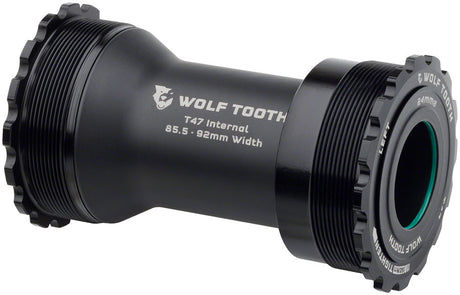 Wolf Tooth Bottom Bracket - T47 Inboard 85.5/92mm For 24mm Spindle Black
