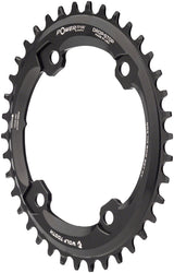 Wolf Tooth Elliptical Shimano 110 Asymmetric BCD Chainring - 38t 110 Asymmetric BCD 4-Bolt Drop-Stop B For Shimano GRX Cranks BLK
