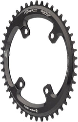 Wolf Tooth Elliptical Shimano 110 Asymmetric BCD Chainring - 46t 110 Asymmetric BCD 4-Bolt Drop-Stop B For Shimano GRX Cranks BLK
