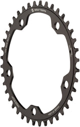 Wolf Tooth 130 BCD Road Cyclocross Chainring - 38t 130 BCD 5-Bolt Drop-Stop B 10/11/12-Speed Eagle Flattop Compatible BLK