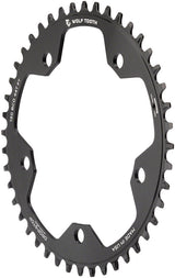 Wolf Tooth 130 BCD Road Cyclocross Chainring - 44t 130 BCD 5-Bolt Drop-Stop B 10/11/12-Speed Eagle Flattop Compatible BLK