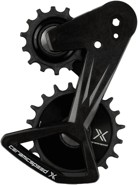 CeramicSpeed OSPW X Alpha Pulley Wheel System SRAM RED/Force/Rival XPLR E1 - ALPHA Aluminum Pulley Carbon Cage BLK