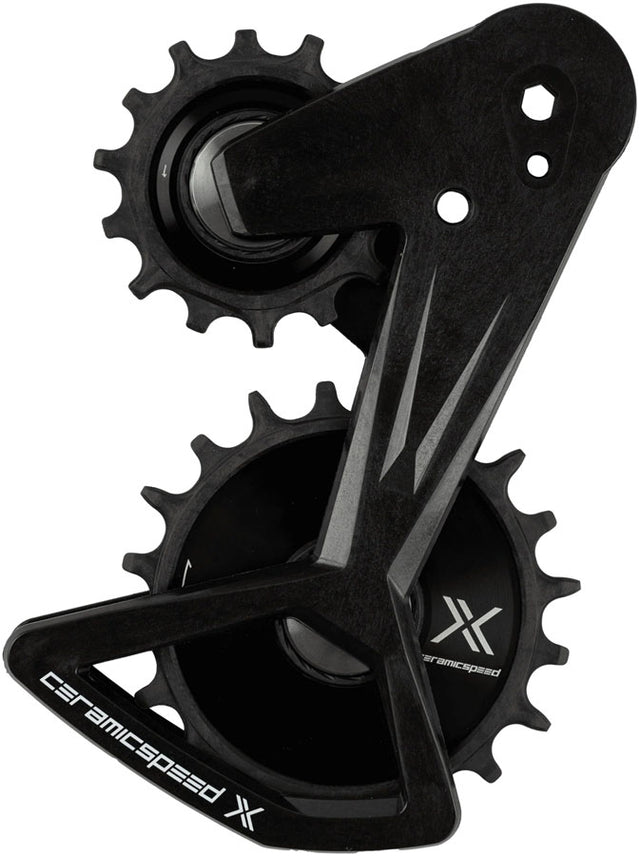 CeramicSpeed OSPW X Alpha Pulley Wheel System SRAM RED/Force/Rival XPLR E1 - ALPHA Aluminum Pulley Carbon Cage BLK