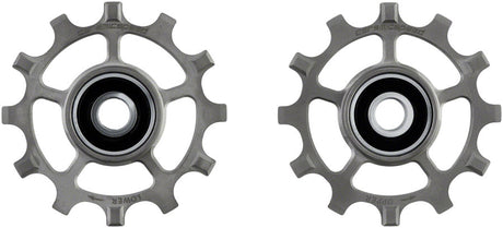 CeramicSpeed Pulley Wheels SRAM AXS Road 12-Speed - 12 Tooth Coated Races Titanium Raw