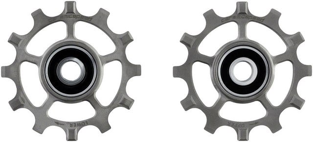 CeramicSpeed Pulley Wheels SRAM AXS Road 12-Speed - 12 Tooth Coated Races Titanium Raw
