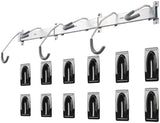 Delta Heavy Duty Track Rack Wall Mount Bike Rack - 6-Bike Silver