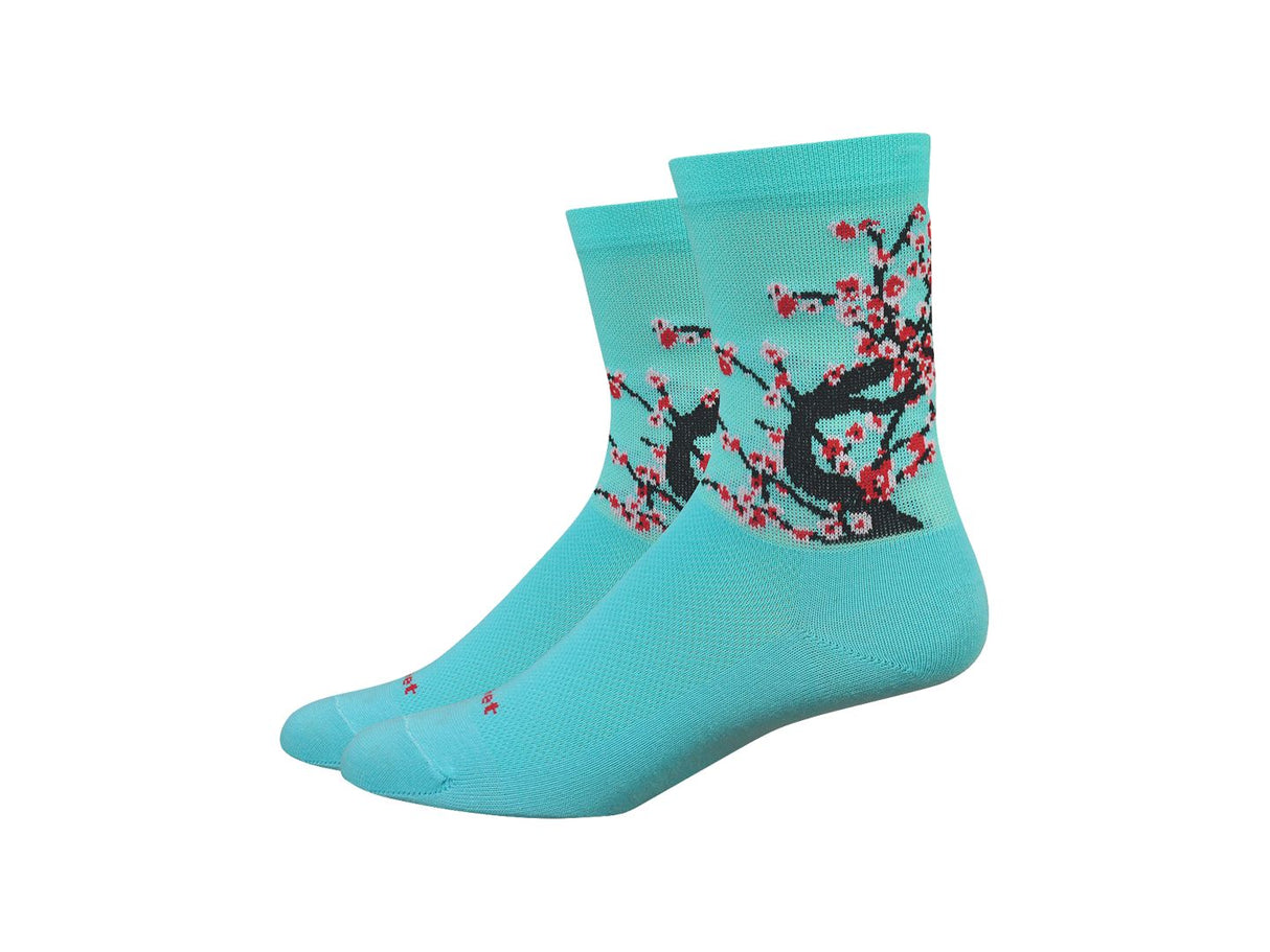 Sock DeFeet Aireator Women 4'' Blossom Small Light Blue