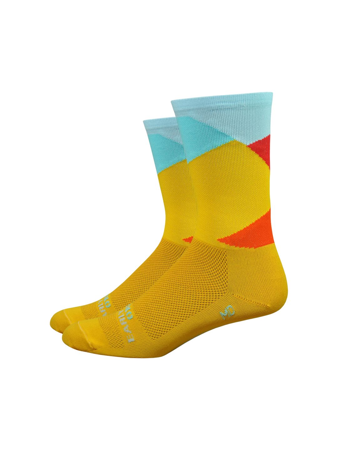 Sock DeFeet Ornot Intersection 6'' Small Bright Gold