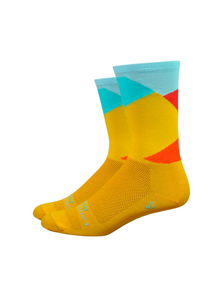 Sock DeFeet Ornot Intersection 6'' Large Bright Gold