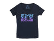 Electra Union V Tee Women Small Midnight Blue Shirt