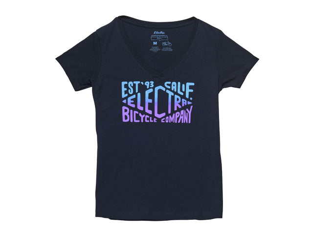 Electra Union V Tee Women Small Midnight Blue Shirt