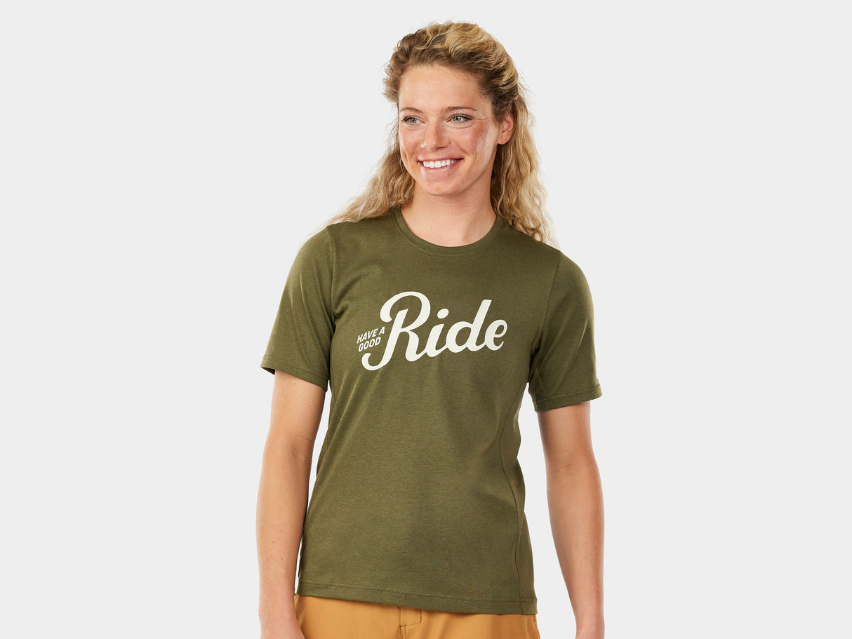 Trek Evoke Tech Tee Women 1X Black Olive Shirt