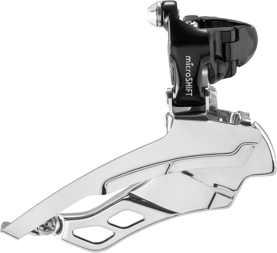 microSHIFT R10 Front Derailleur - 10-Speed Triple 50/39/30t Band Clamp Shimano Compatible BLK
