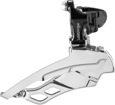 microSHIFT R10 Front Derailleur - 10-Speed Triple 50/39/30t Band Clamp Shimano Compatible BLK