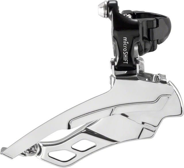 microSHIFT R10 Front Derailleur - 10-Speed Triple 50/39/30t Band Clamp Shimano Compatible BLK