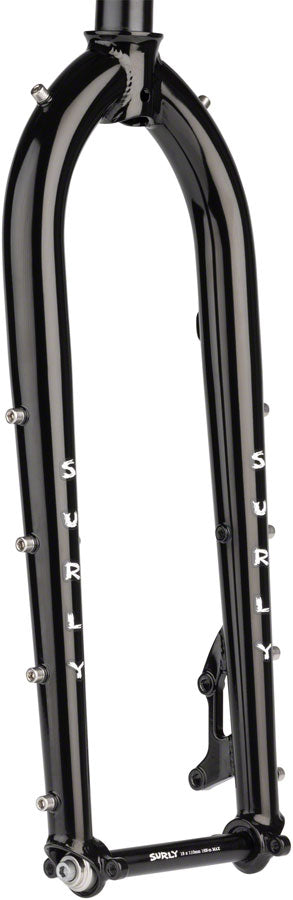 Surly Dinner Fork - 27.5" 15x110mm Thru-Axle 1-1/8" Straight Steerer 420mm Axle To Crown Steel BLK