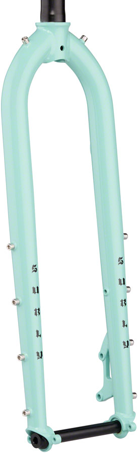 Surly Dinner Fork - 29" 15x110mm Thru-Axle 1-1/8" Straight Steerer 485mm Axle To Crown Steel Blue Oyster Coat