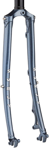 Surly Straggler Fork - 650b QRx100mm 1-1/8" Straight Steerer 380mm Axle To Crown Steel Cold Steel Blue