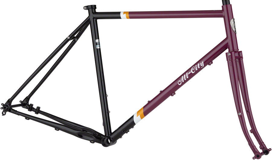 All-City Gorilla Monsoon Frameset - 650b Steel Charred Berry 46cm
