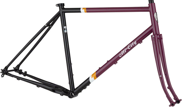 All-City Gorilla Monsoon Frameset - 650b Steel Charred Berry 46cm