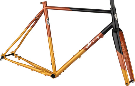 All-City Cosmic Stallion Frameset - 650b/700c Steel Black/Brick/Bronze 46cm