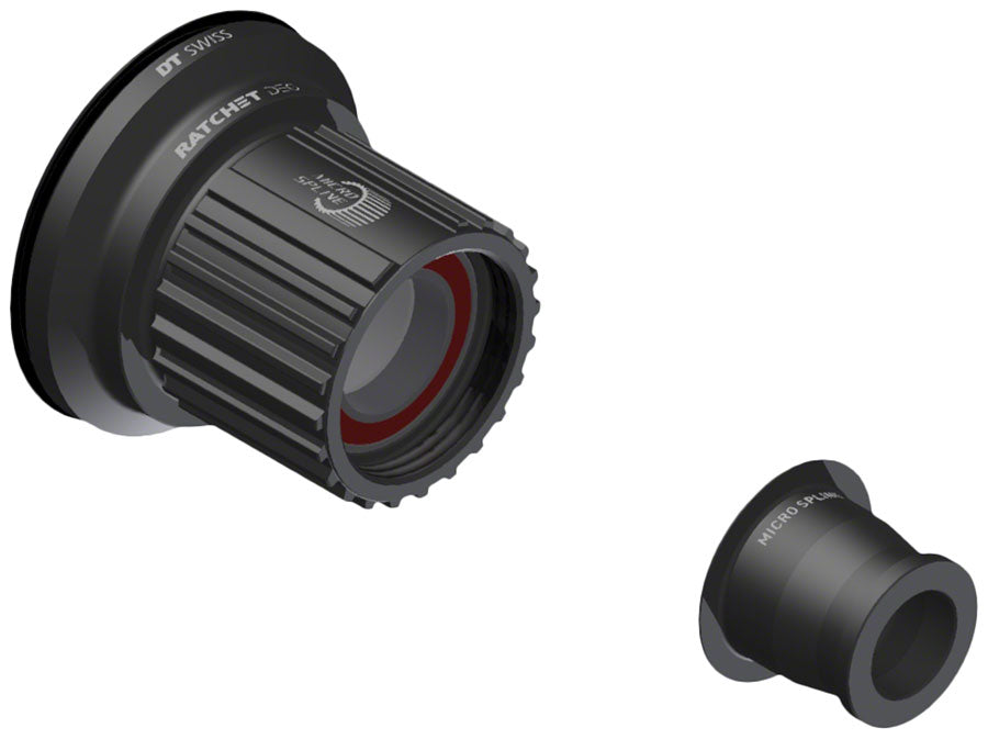 DT Swiss Ratchet DEG Freehub Body - Shimano Micro Spline Light Aluminum Ball Bearing w/ End Cap 12 x 148 mm