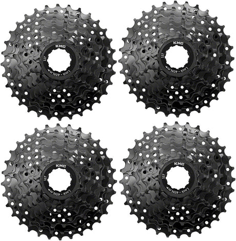 KMC REACT Cassette - 8-Speed 11-32t HG Driver Compatible Black 4 pk.