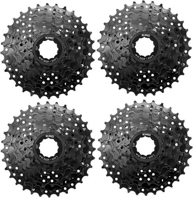 KMC REACT Cassette - 8-Speed 11-32t HG Driver Compatible Black 4 pk.