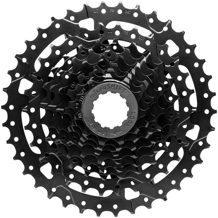 microSHIFT Acolyte Super Short Cassette - 8 Speed 11-38t Black ED Coated