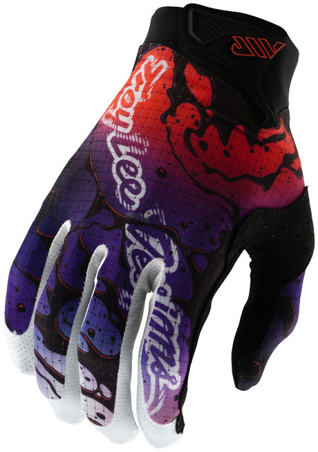 Troy Lee Designs Air Glove – Drip Black / Purple Medium