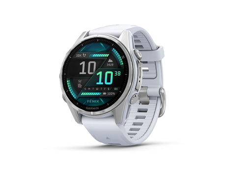 Garmin fenix 8 AMOLED 43mm Watch Watch Color: Silver Wristband: Whitestone - Silicone