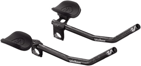 Vision TriMax Carbon Clip-ons 210–360mm Extension Range J-Bend Shape Aero Bar Add-on – Carbon