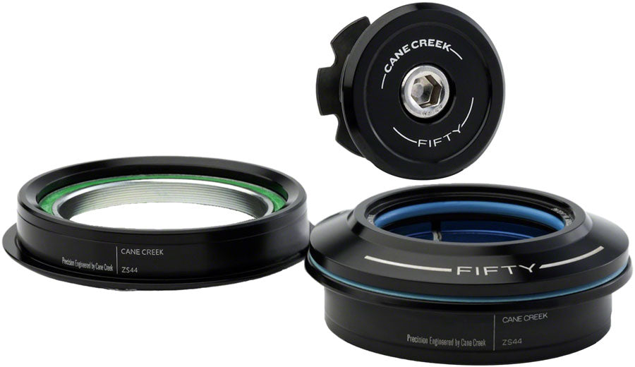 Cane Creek 50 Headset - ZS44/28.6/H8 Upper | ZS44/30/H8 Lower Straight Black