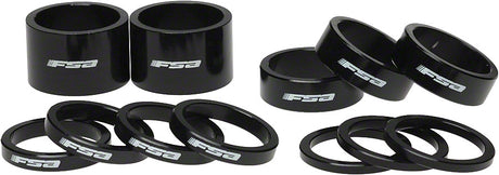 FSA Assorted Headset Spacer Kit 1-1/8" Black with Logo