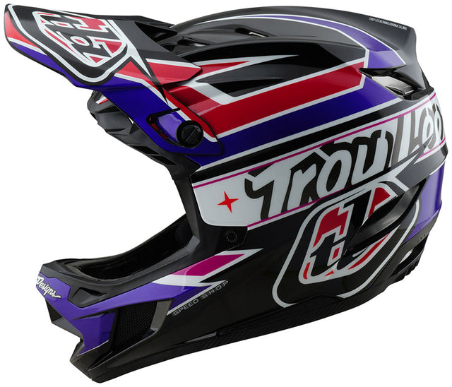 Troy Lee Designs D4 Polyacrylite Helmet – Linear Black 2X-Large