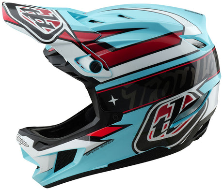 Troy Lee Designs D4 Polyacrylite Helmet – Linear Blue 2X-Large