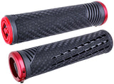 ODI CF V2.1 Grips - Black/Red/Red Lock-On