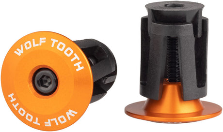 Wolf Tooth Alloy Bar End Plugs - Orange