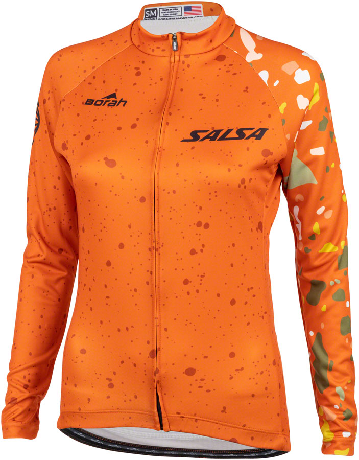 Salsa Women's Terrazzo Long Sleeve Jersey - Small Orange