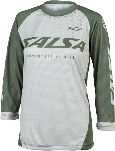 Salsa Women's Fleet 3/4 MTB Jersey - Small Green White