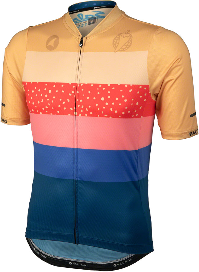 Salsa Team Polytone Men's Jersey - Goldenrod Dark Blue w/ Stripes Small
