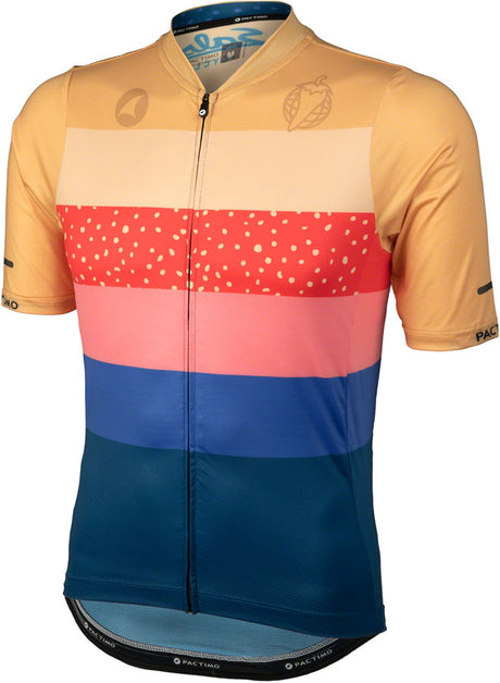 Salsa Team Polytone Men's Jersey - Goldenrod Dark Blue w/ Stripes Small