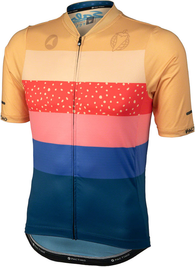 Salsa Team Polytone Men's Jersey - Goldenrod Dark Blue w/ Stripes Small